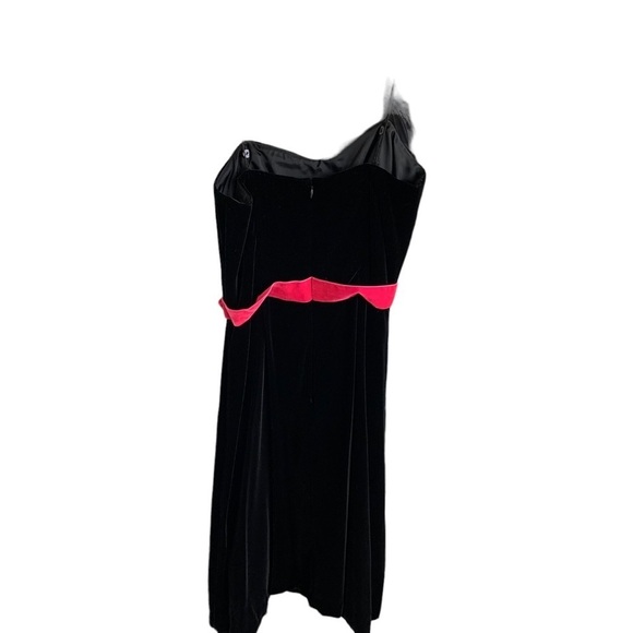 Sara Campbell Silk Velvet Velour Dress with Jacket Small Size 2 Black Pink - Picture 3 of 10